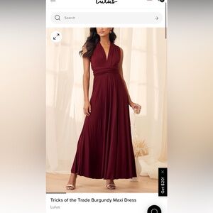 Lulu’s Tricks of the Trade Maxi- Burgundy- XS
